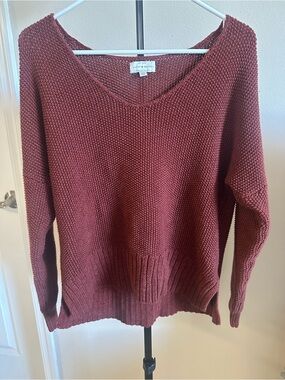 Lucky Brand Women's V-Neck Sweater - Wine